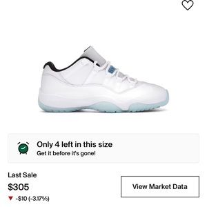 Jordan 11 Legend Blue Mens 6.5